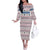 Czech Republic Christmas Off The Shoulder Long Sleeve Dress with Folk Embroidery Design, National Coat of Arms, and Festive Motif - Wonder Print Shop