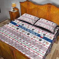 Czech Republic Christmas Quilt Bed Set with Folk Embroidery Design, National Coat of Arms, and Festive Motif - Wonder Print Shop