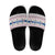 Czech Republic Christmas Slide Sandals with Folk Embroidery Design, National Coat of Arms, and Festive Motif - Wonder Print Shop