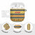 Chad Christmas AirPods Case with Yellow-Blue Geometric Design, National Coat of Arms, and Festive Motif - Wonder Print Shop