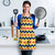 Chad Christmas Apron with Yellow-Blue Geometric Design, National Coat of Arms, and Festive Motif - Wonder Print Shop