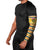 Chad Christmas Arm Sleeves with Yellow-Blue Geometric Design, National Coat of Arms, and Festive Motif - Wonder Print Shop