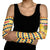 Chad Christmas Arm Sleeves with Yellow-Blue Geometric Design, National Coat of Arms, and Festive Motif - Wonder Print Shop