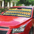 Chad Christmas Auto Sun Shade with Yellow-Blue Geometric Design, National Coat of Arms, and Festive Motif - Wonder Print Shop
