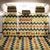 Chad Christmas Back Car Seat Cover with Yellow-Blue Geometric Design, National Coat of Arms, and Festive Motif - Wonder Print Shop