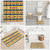 Chad Christmas Bathroom Set with Yellow-Blue Geometric Design, National Coat of Arms, and Festive Motif - Wonder Print Shop