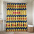 Chad Christmas Bathroom Set with Yellow-Blue Geometric Design, National Coat of Arms, and Festive Motif - Wonder Print Shop