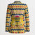 Chad Christmas Blazer with Yellow-Blue Geometric Design, National Coat of Arms, and Festive Motif - Wonder Print Shop