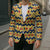 Chad Christmas Blazer with Yellow-Blue Geometric Design, National Coat of Arms, and Festive Motif - Wonder Print Shop