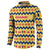 Chad Christmas Button Sweatshirt with Yellow-Blue Geometric Design, National Coat of Arms, and Festive Motif - Wonder Print Shop
