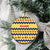 Chad Christmas Ceramic Ornament with Yellow-Blue Geometric Design, National Coat of Arms, and Festive Motif - Wonder Print Shop