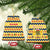 Chad Christmas Ceramic Ornament with Yellow-Blue Geometric Design, National Coat of Arms, and Festive Motif - Wonder Print Shop