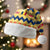 Chad Christmas Santa Hat with Yellow-Blue Geometric Design, National Coat of Arms, and Festive Motif - Wonder Print Shop