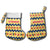 Chad Christmas Stocking with Yellow-Blue Geometric Design, National Coat of Arms, and Festive Motif - Wonder Print Shop