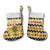 Chad Christmas Stocking with Yellow-Blue Geometric Design, National Coat of Arms, and Festive Motif - Wonder Print Shop