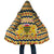 Chad Christmas Cloak with Yellow-Blue Geometric Design, National Coat of Arms, and Festive Motif - Wonder Print Shop