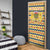 Chad Christmas Door Cover with Yellow-Blue Geometric Design, National Coat of Arms, and Festive Motif - Wonder Print Shop