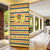 Chad Christmas Door Cover with Yellow-Blue Geometric Design, National Coat of Arms, and Festive Motif - Wonder Print Shop