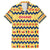 Chad Christmas Family Matching Long Sleeve Bodycon Dress and Hawaiian Shirt with Yellow-Blue Geometric Design, National Coat of Arms, and Festive Motif - Wonder Print Shop