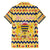 Chad Christmas Family Matching Off Shoulder Maxi Dress and Hawaiian Shirt with Yellow-Blue Geometric Design, National Coat of Arms, and Festive Motif - Wonder Print Shop