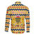 Chad Christmas Family Matching Off Shoulder Maxi Dress and Hawaiian Shirt with Yellow-Blue Geometric Design, National Coat of Arms, and Festive Motif - Wonder Print Shop