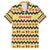Chad Christmas Family Matching Short Sleeve Bodycon Dress and Hawaiian Shirt with Yellow-Blue Geometric Design, National Coat of Arms, and Festive Motif - Wonder Print Shop