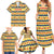 Chad Christmas Family Matching Summer Maxi Dress and Hawaiian Shirt with Yellow-Blue Geometric Design, National Coat of Arms, and Festive Motif - Wonder Print Shop