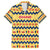 Chad Christmas Family Matching Summer Maxi Dress and Hawaiian Shirt with Yellow-Blue Geometric Design, National Coat of Arms, and Festive Motif - Wonder Print Shop