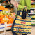 Chad Christmas Grocery Bag with Yellow-Blue Geometric Design, National Coat of Arms, and Festive Motif - Wonder Print Shop
