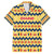 Chad Christmas Hawaiian Shirt with Yellow-Blue Geometric Design, National Coat of Arms, and Festive Motif - Wonder Print Shop