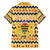 Chad Christmas Hawaiian Shirt with Yellow-Blue Geometric Design, National Coat of Arms, and Festive Motif - Wonder Print Shop