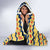 Chad Christmas Hooded Blanket with Yellow-Blue Geometric Design, National Coat of Arms, and Festive Motif - Wonder Print Shop