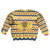 Chad Christmas Kid Ugly Christmas Sweater with Yellow-Blue Geometric Design, National Coat of Arms, and Festive Motif - Wonder Print Shop