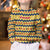 Chad Christmas Kid Ugly Christmas Sweater with Yellow-Blue Geometric Design, National Coat of Arms, and Festive Motif - Wonder Print Shop