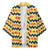 Chad Christmas Kimono with Yellow-Blue Geometric Design, National Coat of Arms, and Festive Motif - Wonder Print Shop