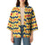 Chad Christmas Kimono with Yellow-Blue Geometric Design, National Coat of Arms, and Festive Motif - Wonder Print Shop