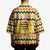 Chad Christmas Kimono with Yellow-Blue Geometric Design, National Coat of Arms, and Festive Motif - Wonder Print Shop