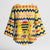 Chad Christmas Kimono Sleeve Blouse with Yellow-Blue Geometric Design, National Coat of Arms, and Festive Motif - Wonder Print Shop