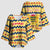 Chad Christmas Kimono Sleeve Blouse with Yellow-Blue Geometric Design, National Coat of Arms, and Festive Motif - Wonder Print Shop