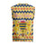 Chad Christmas Knitted V-Neck Vest with Yellow-Blue Geometric Design, National Coat of Arms, and Festive Motif - Wonder Print Shop