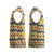 Chad Christmas Knitted V-Neck Vest with Yellow-Blue Geometric Design, National Coat of Arms, and Festive Motif - Wonder Print Shop