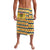 Chad Christmas Lavalava with Yellow-Blue Geometric Design, National Coat of Arms, and Festive Motif - Wonder Print Shop