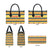 Chad Christmas Leather Bag with Yellow-Blue Geometric Design, National Coat of Arms, and Festive Motif - Wonder Print Shop