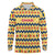 Chad Christmas Long Sleeve Polo Shirt with Yellow-Blue Geometric Design, National Coat of Arms, and Festive Motif - Wonder Print Shop