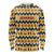 Chad Christmas Long Sleeve Shirt with Yellow-Blue Geometric Design, National Coat of Arms, and Festive Motif - Wonder Print Shop