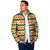 Chad Christmas Padded Jacket with Yellow-Blue Geometric Design, National Coat of Arms, and Festive Motif - Wonder Print Shop