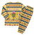 Chad Christmas Pajama Set with Yellow-Blue Geometric Design, National Coat of Arms, and Festive Motif - Wonder Print Shop