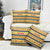 Chad Christmas Pillow Cover with Yellow-Blue Geometric Design, National Coat of Arms, and Festive Motif - Wonder Print Shop
