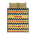 Chad Christmas Quilt Bed Set with Yellow-Blue Geometric Design, National Coat of Arms, and Festive Motif - Wonder Print Shop