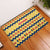 Chad Christmas Rubber Doormat with Yellow-Blue Geometric Design, National Coat of Arms, and Festive Motif - Wonder Print Shop